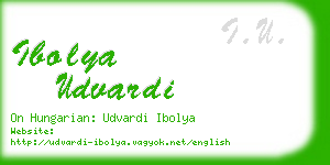 ibolya udvardi business card